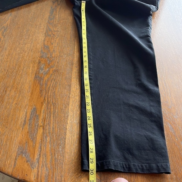 Eddie Bauer stretch black jeans size 16 side front pockets back button pocket - Picture 10 of 14